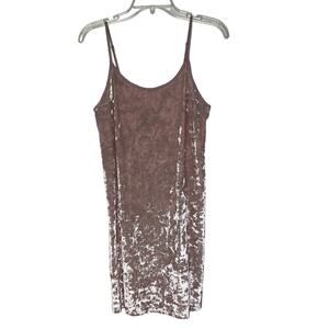 Victoria's Secret Women's Pink Crushed Velvet Slip Dress XS